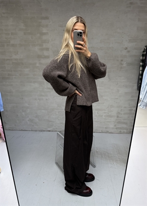 Alpha slit pullover Chestnut Melange Gestuz 